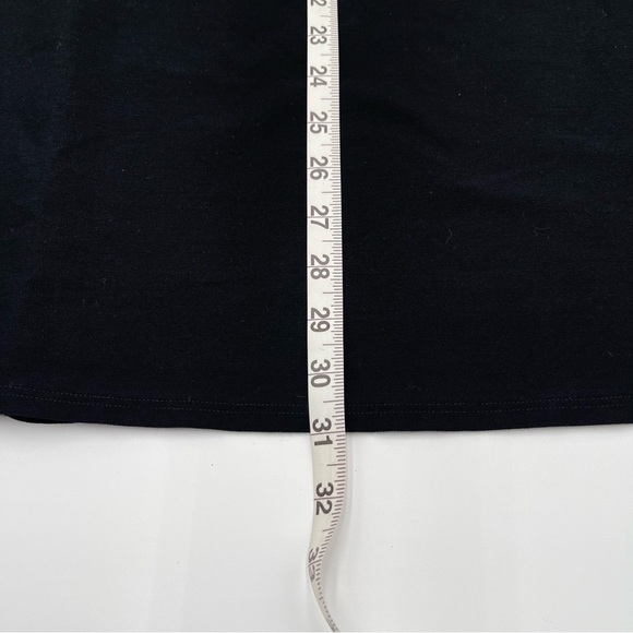 Eileen Fisher Black Knit Split Neck Sleeveless Dress Sz Large Summer Above Knee - Picture 13 of 13